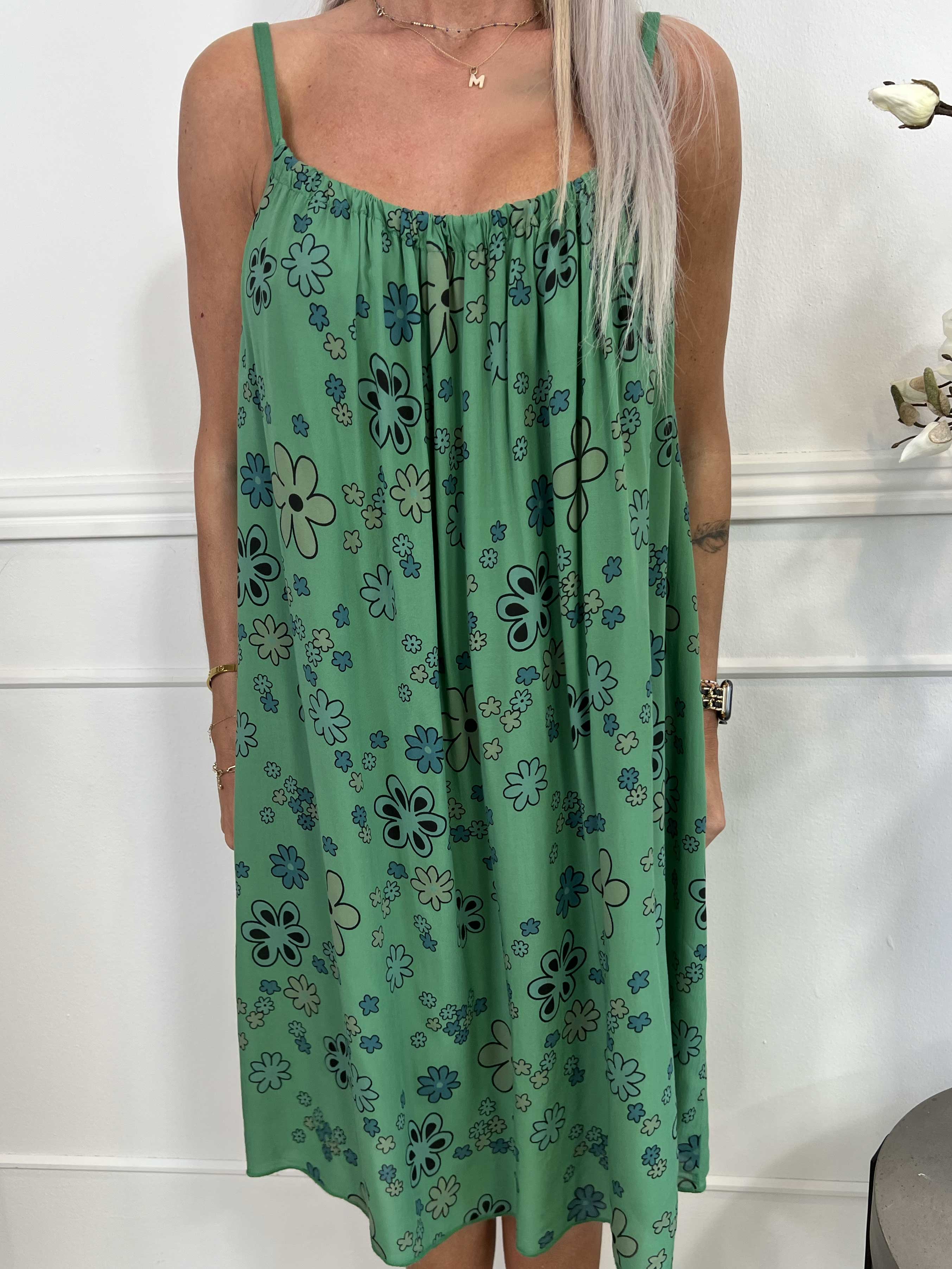 Sunshines Flower - Lätt viskosklänning med blommigt tryck